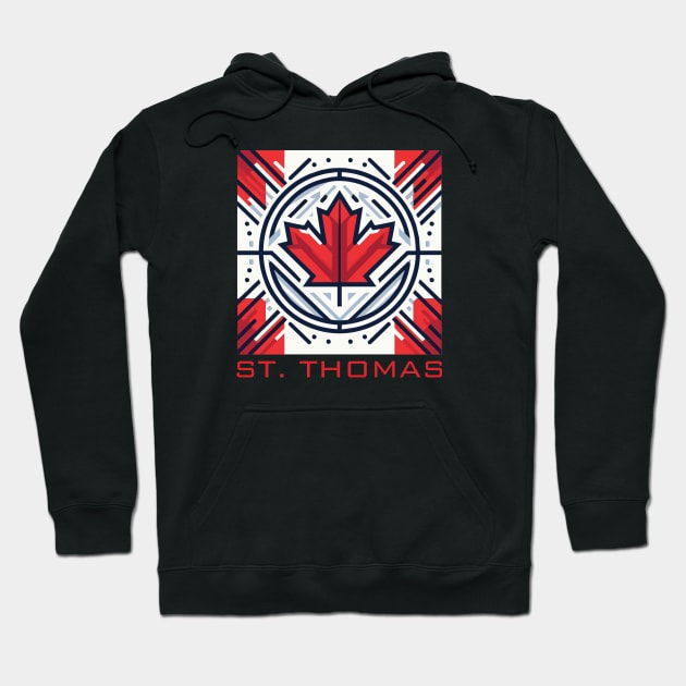 St Thomas Ontario Canada Flag Hoodie by Heartsake